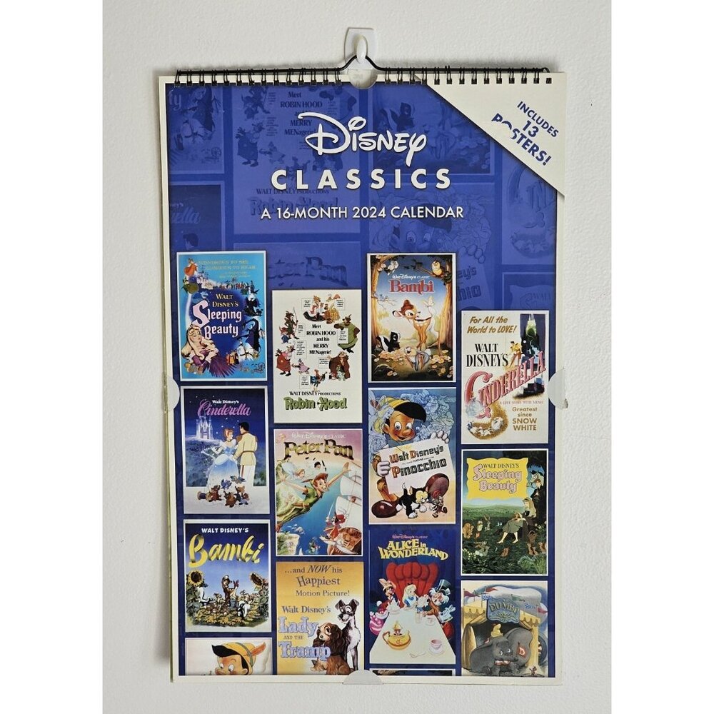 Disney Classics 2024 Oversized Poster Calendar - Complete